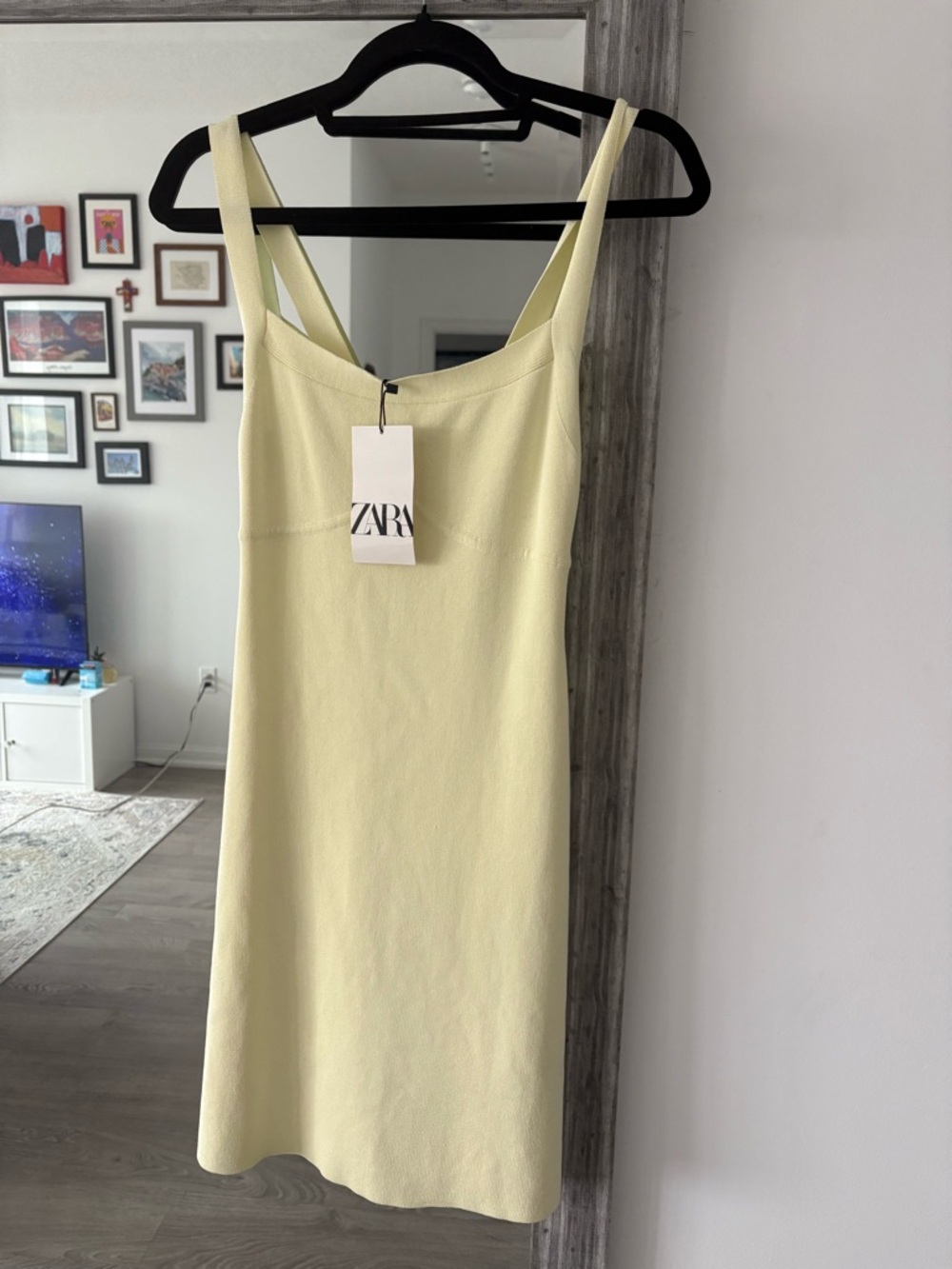 Zara yellow knit dress NWT
